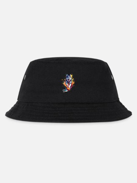 Sibirischer Husky - Kinder Bucket Hat - Schwarz