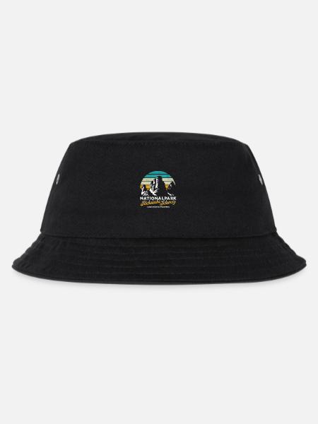 Nationalpark Sächsische Schweiz Vintage Design - Kinder Bucket Hat - Schwarz