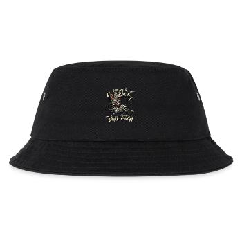 Verrücktes Zebra Lieber verrückt als einer von euc - Kinder Bucket Hat - Schwarz - Vorne