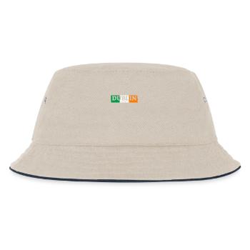 Dublin Ireland Irland Irische Flagge Stolzer Ire - Kinder Bucket Hat - Natur/Navy - Vorne