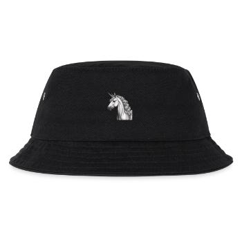 Pferd Einhorn Fabelwesen Pferde Einhörner - Kinder Bucket Hat - Schwarz - Vorne