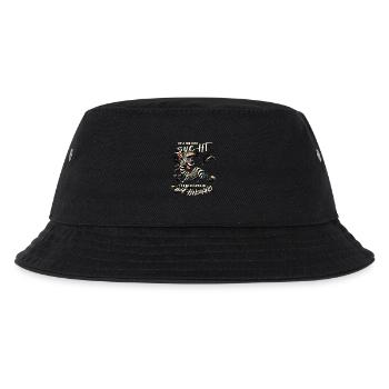 Verrücktes Zebra Wenn ihr mich sucht Wahnsinn - Kinder Bucket Hat - Schwarz - Vorne