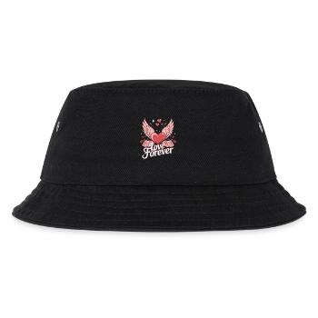Love Forever – Romantisches Valentinstag Design - Kinder Bucket Hat - Schwarz - Vorne