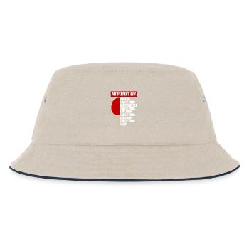 Tischtennis-Motiv Tischtennis Fans - Kinder Bucket Hat - Natur/Navy - Vorne