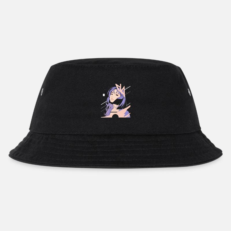Weltraum-Nostalgie ✨ - Kinder Bucket Hat - Schwarz