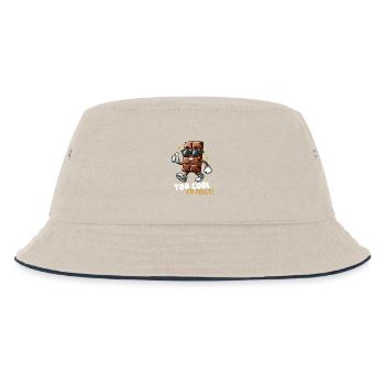 Cooler Schokoriegel - Kinder Bucket Hat - Natur/Navy - Vorne