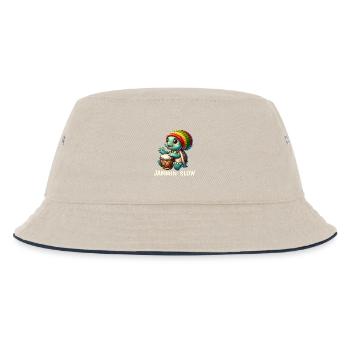 Reggae-Schildkröte - Kinder Bucket Hat - Natur/Navy - Vorne