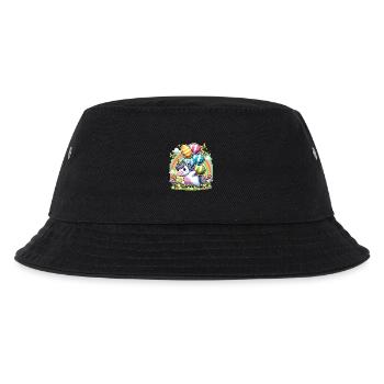 Ostern Frohe Ostern Osterhase Osterei Frühling - Kinder Bucket Hat - Schwarz - Vorne