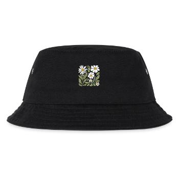 Gänseblümchen Blume Boho Blumen - Kinder Bucket Hat - Schwarz - Vorne