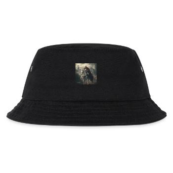 Ritter auf Pferd - Kinder Bucket Hat - Schwarz - Vorne
