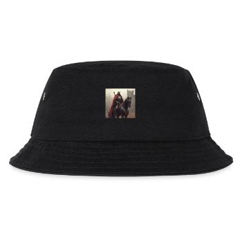 Ritter auf Pferd - Kinder Bucket Hat - Schwarz - Vorne