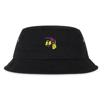 I'm Not 59, I'm 58 + Middle Finger - Born at 1966 - Kids’ Bucket Hat - black - Front