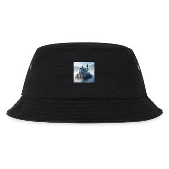 Mittelalterliche Burg - Kinder Bucket Hat - Schwarz - Vorne