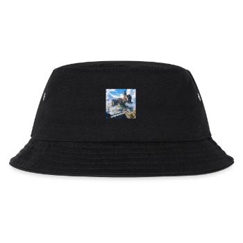 Mittelalterliche Burg - Kinder Bucket Hat - Schwarz - Vorne