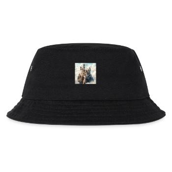 Mittelalterliche Burg - Kinder Bucket Hat - Schwarz - Vorne