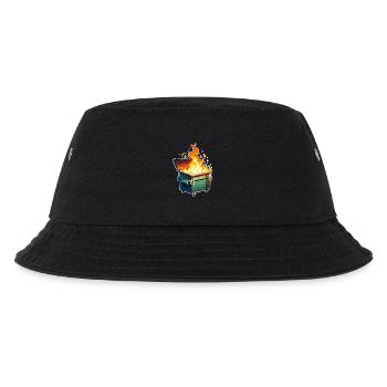 Burning garbage can - Kids’ Bucket Hat - black - Front
