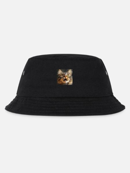 Maine Coon - Kinder Bucket Hat - Schwarz