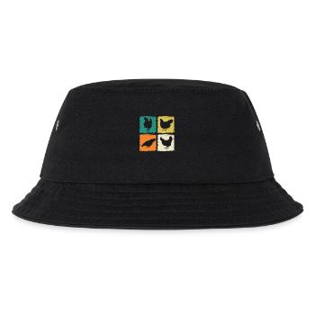 Hühner Henne - Kinder Bucket Hat - Schwarz - Vorne