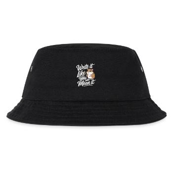 Write as you mean it hamster author - Kids’ Bucket Hat - black - Front