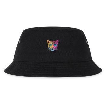 Cheetah With Sunglasses Hipster Style - Kids’ Bucket Hat - black - Front