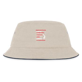 Turnen Mädchen Gymnastik Turnanzug Turnerin - Kinder Bucket Hat - Natur/Navy - Vorne