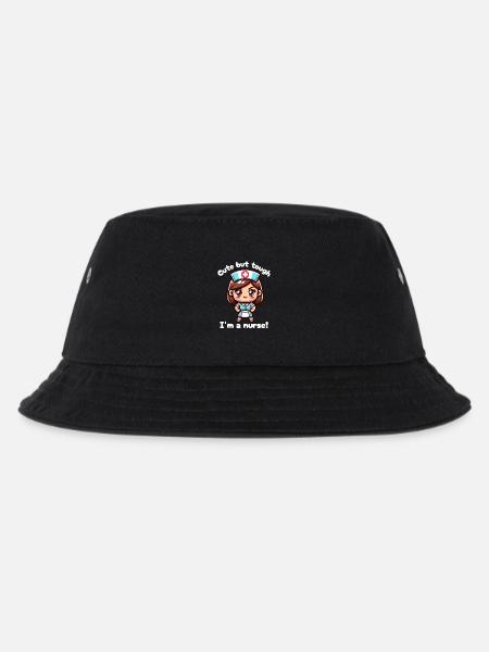 Cute but tough nurse - Kids’ Bucket Hat - black