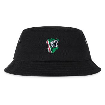 (RU) Chechnya: Flag on its own map - Kids’ Bucket Hat - black - Front