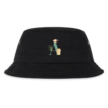 Brief an Green Jungle Animals - Kinder Bucket Hat - Schwarz - Vorne