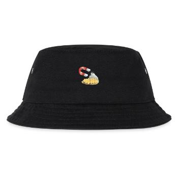 Lustiges Huhn, Magnet zieht Küken an – Funny - Kinder Bucket Hat - Schwarz - Vorne