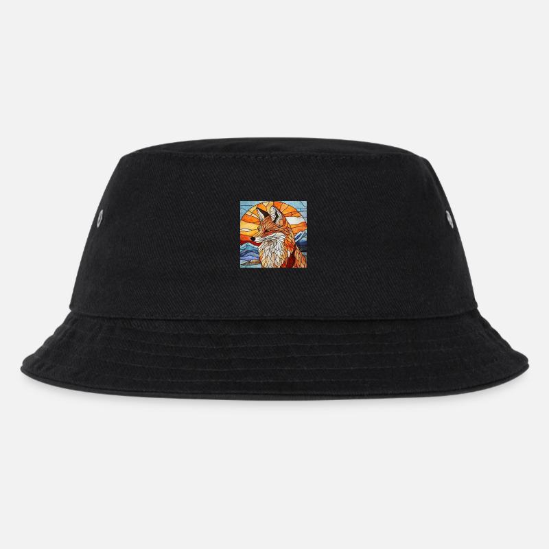 Fuchs - Kinder Bucket Hat - Schwarz