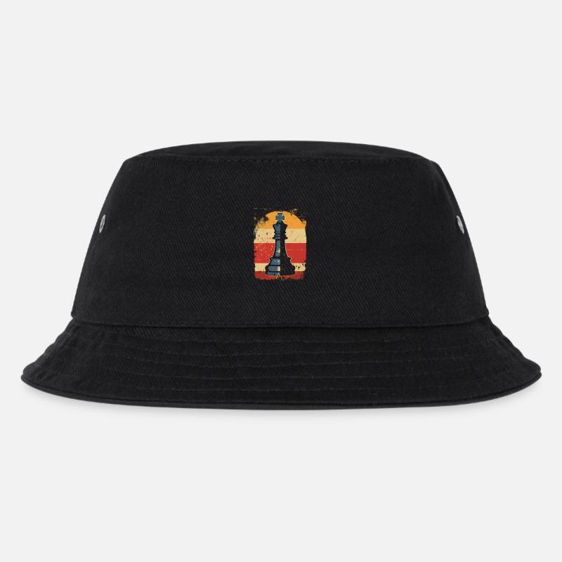 Schachfigur Steamwave - Kinder Bucket Hat - Schwarz