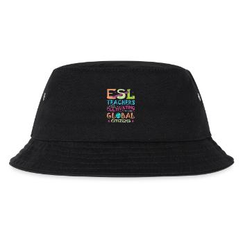 ESL-Lehrer ESL Unterricht - Kinder Bucket Hat - Schwarz - Vorne