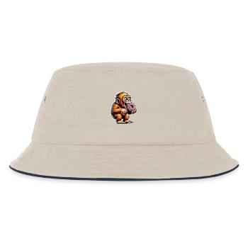 Neanderthal Donut - Kids’ Bucket Hat - ecru/navy - Front