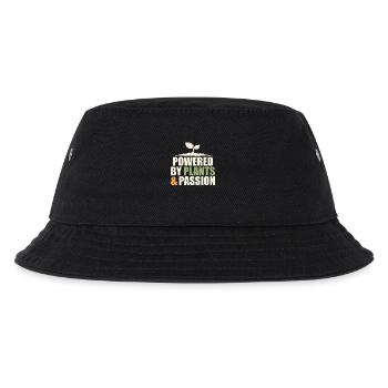 Powered by plants & passion: vegan - Kids’ Bucket Hat - black - Front