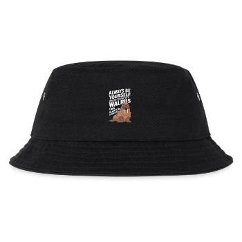 Walross - Kinder Bucket Hat - Schwarz - Vorne