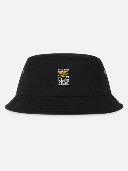 Heutige Prognose? 100% Chance Auf Achterbahnen - Kinder Bucket Hat - Schwarz