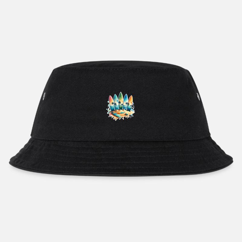 Surfen Surfer - Kinder Bucket Hat - Schwarz