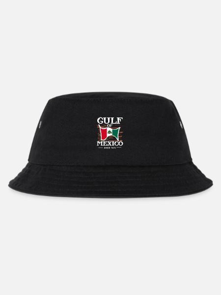 Gulf Of Mexico With Flag - Kids’ Bucket Hat - black