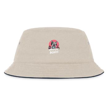 None of Your Business - Kids’ Bucket Hat - ecru/navy - Front