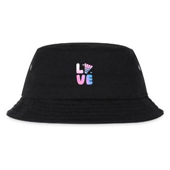 Federball Badminton - Kinder Bucket Hat - Schwarz - Vorne