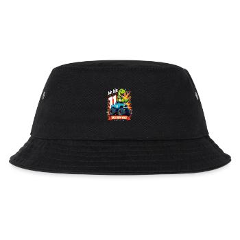 Dinosaur 11th Birthday Monster Truck - Kids’ Bucket Hat - black - Front