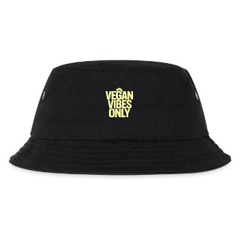 Vegan Vibes Only: Veganes Leben Inspirieren - Kinder Bucket Hat - Schwarz - Vorne