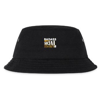 Social Worker Badass Social Worker - Kids’ Bucket Hat - black - Front