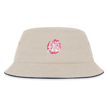 Streetwear Urban Graffiti - Kinder Bucket Hat - Natur/Navy - Vorne