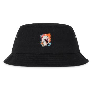 Eisbär Graffiti Sprayer - Kinder Bucket Hat - Schwarz - Vorne