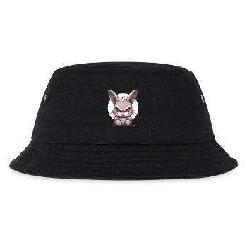Grumpy Osterhase - Kinder Bucket Hat - Schwarz - Vorne