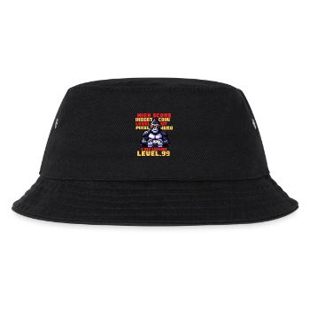 Pixel Gamer Gorilla – Level 99 - Kinder Bucket Hat - Schwarz - Vorne