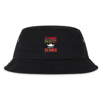 Origami japanische Papierfaltkunst - Kinder Bucket Hat - Schwarz - Vorne