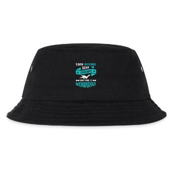Origami japanische Papierfaltkunst - Kinder Bucket Hat - Schwarz - Vorne