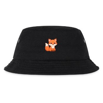 Tier Cartoon Fuchs - Kinder Bucket Hat - Schwarz - Vorne